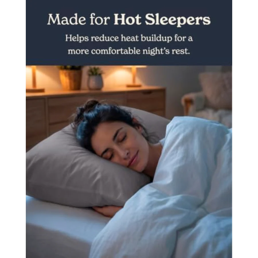 Cooling Pillowcases Standard/Queen, Set of 2, 04 - Dark Gray, view 3