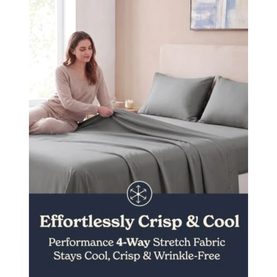 Cooling Sheet Set Queen, Set of 4, view 7
