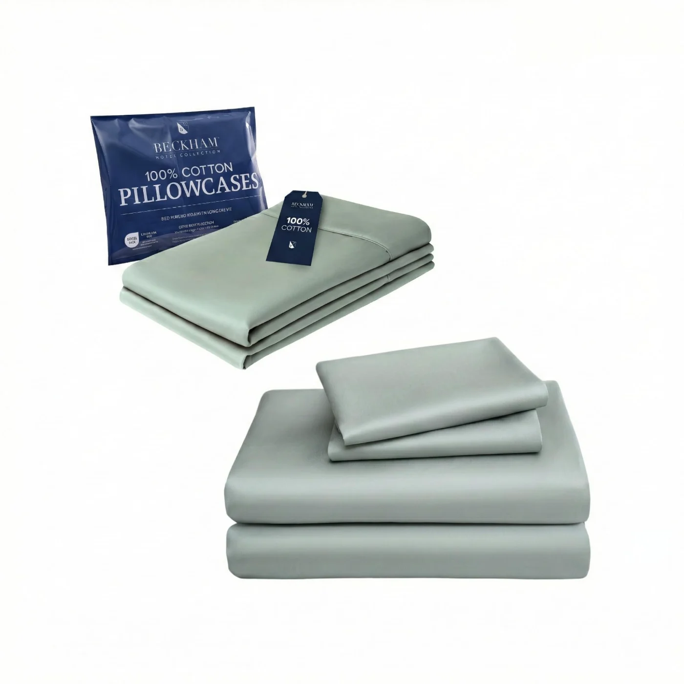 500TC Sateen Pillowcases King, Set of 6, Gray
