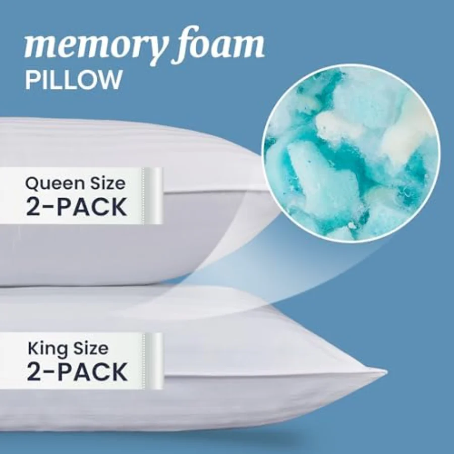 Shredded Memory Foam Pillows Queen, view 3