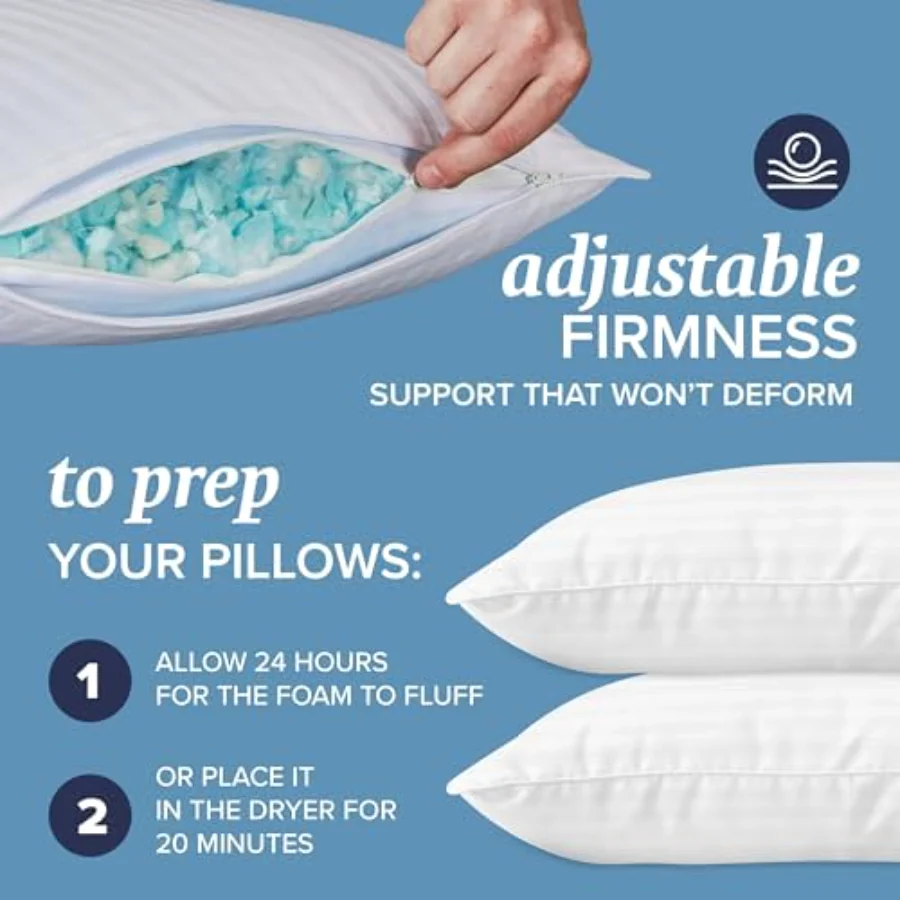 2 Down Alt 2 Memory Foam Pillows King, view 4