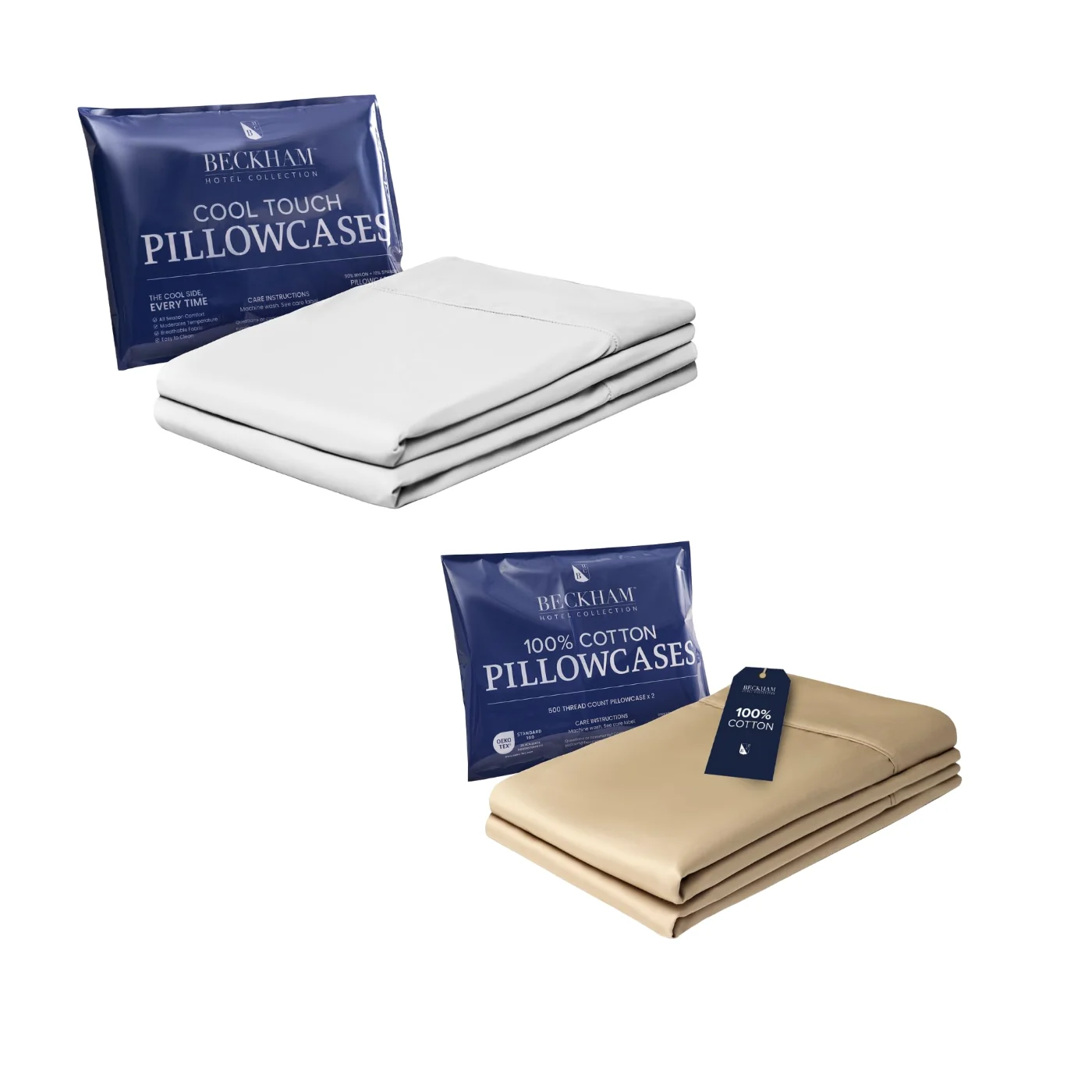 White Cooling Sand Cotton Pillowcases King
