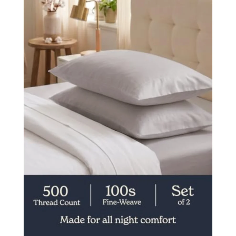 Cool Touch Cotton Sateen Pillowcases King, view 4