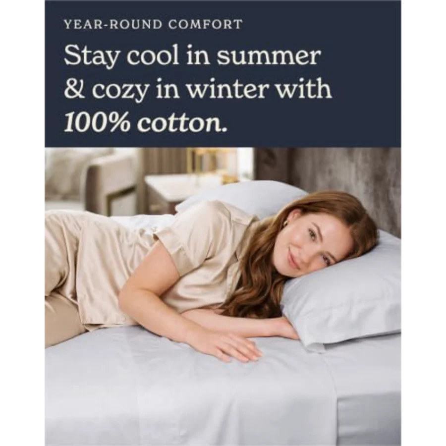 Cool Touch Cotton Sateen Pillowcases King, view 6