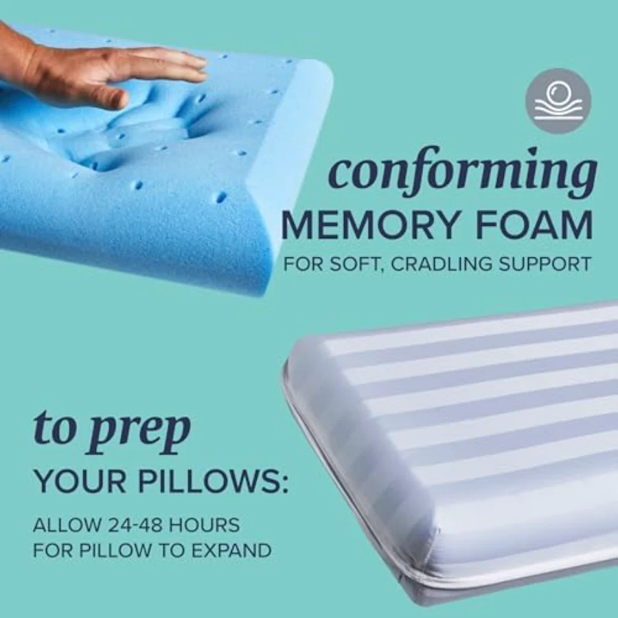 Firm Memory Foam Pillows King, view 3