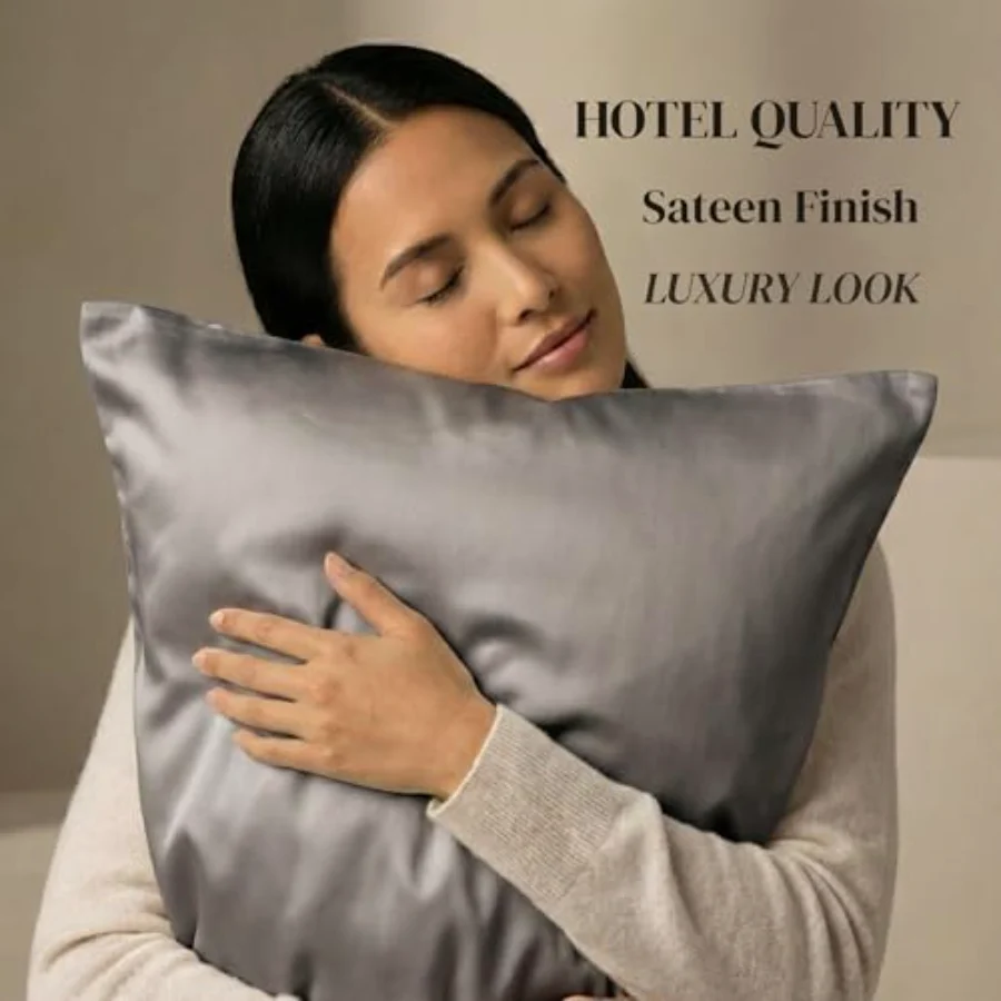 500TC Sateen Pillowcases King, VYFY, view 7