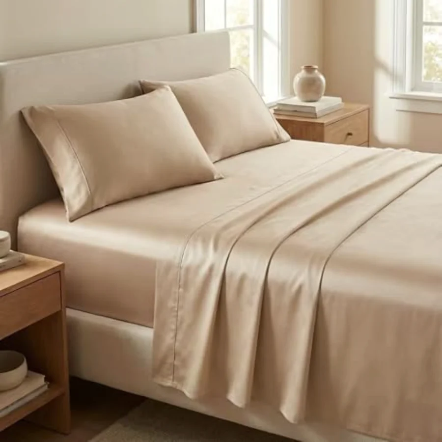 500TC Sateen Pillowcases King, Set of 6, view 2