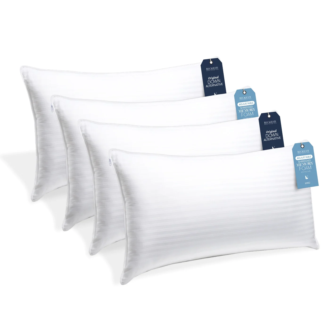 2 Down Alt 2 Memory Foam Pillows King