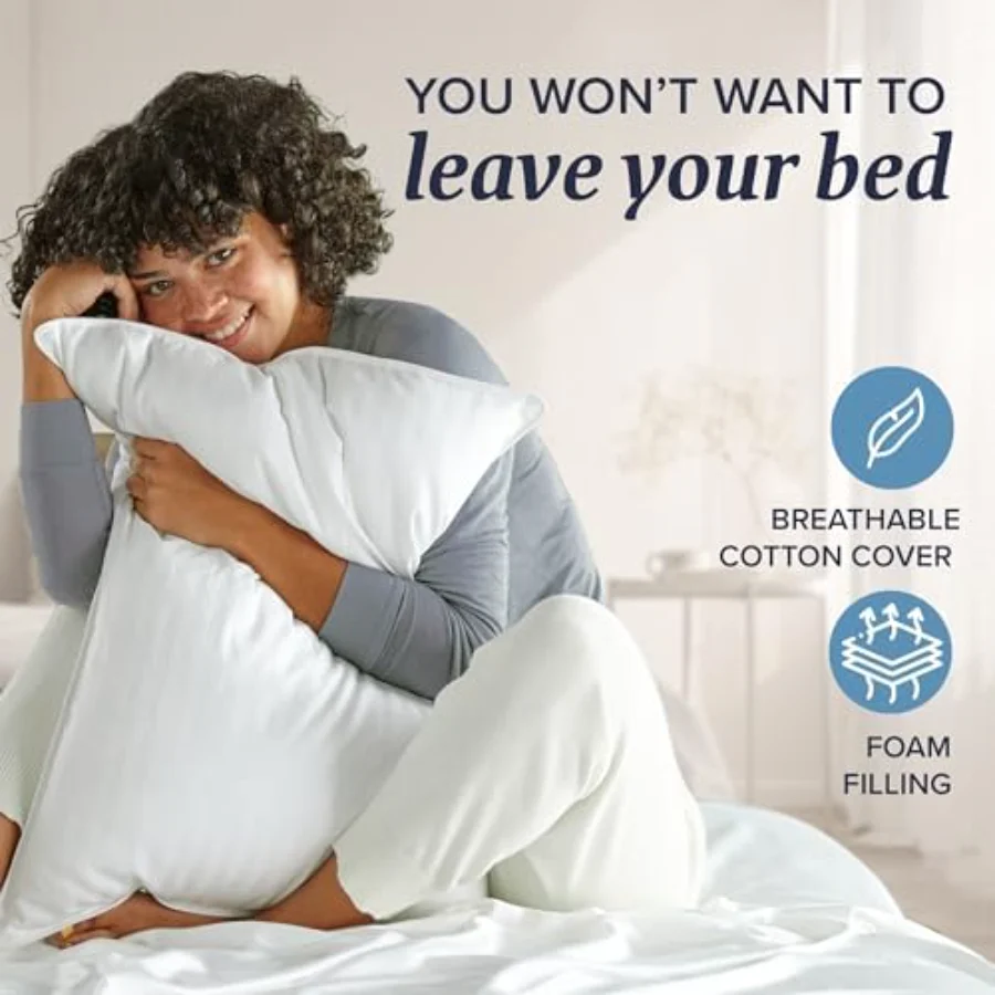 White Bed Pillows Queen, view 5
