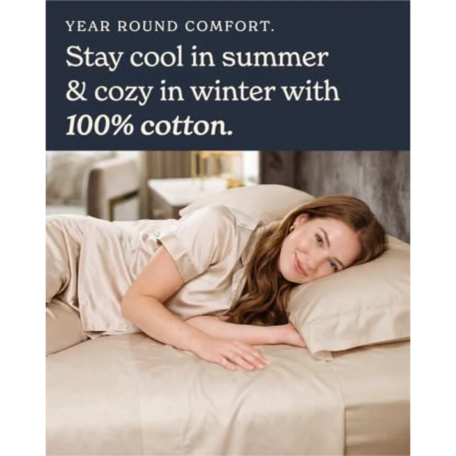 100% Cotton Sheet Set Queen, view 6