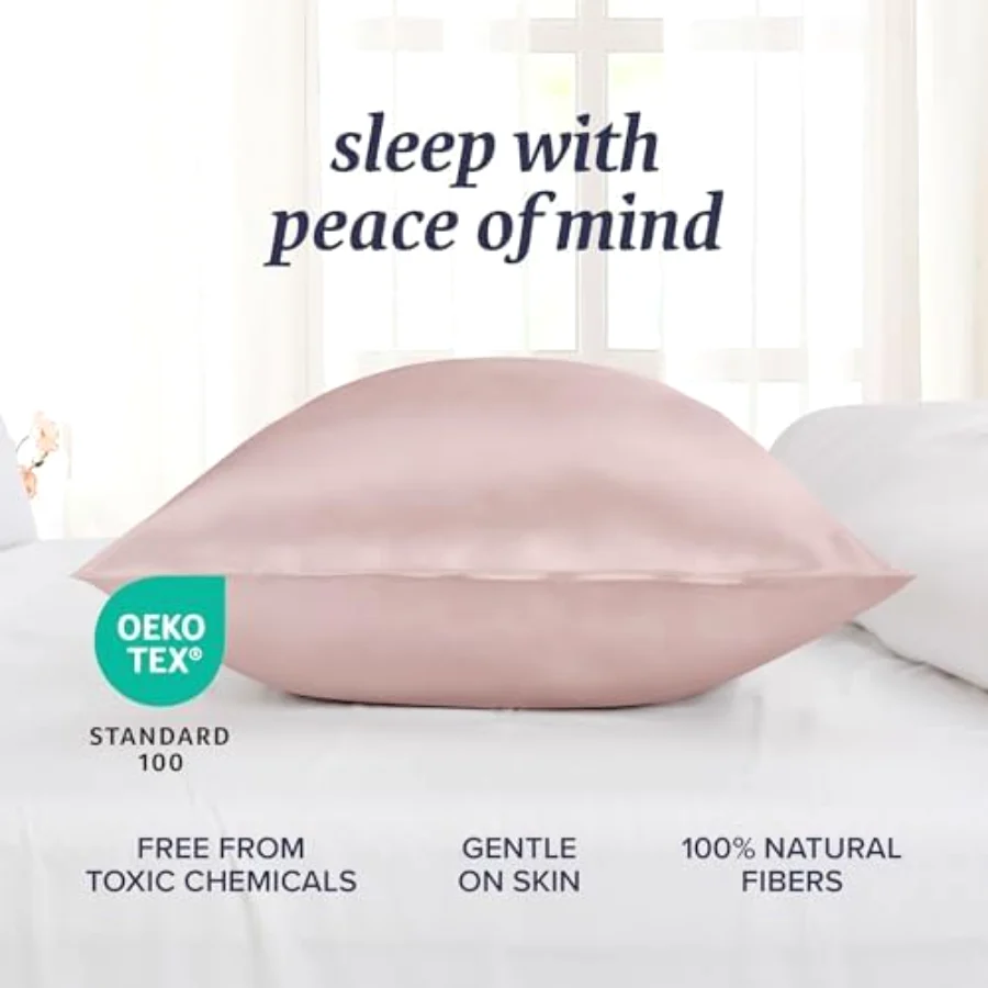 Silk Pillowcases Queen, Set of 1, 04 - Cherry Pink, view 5