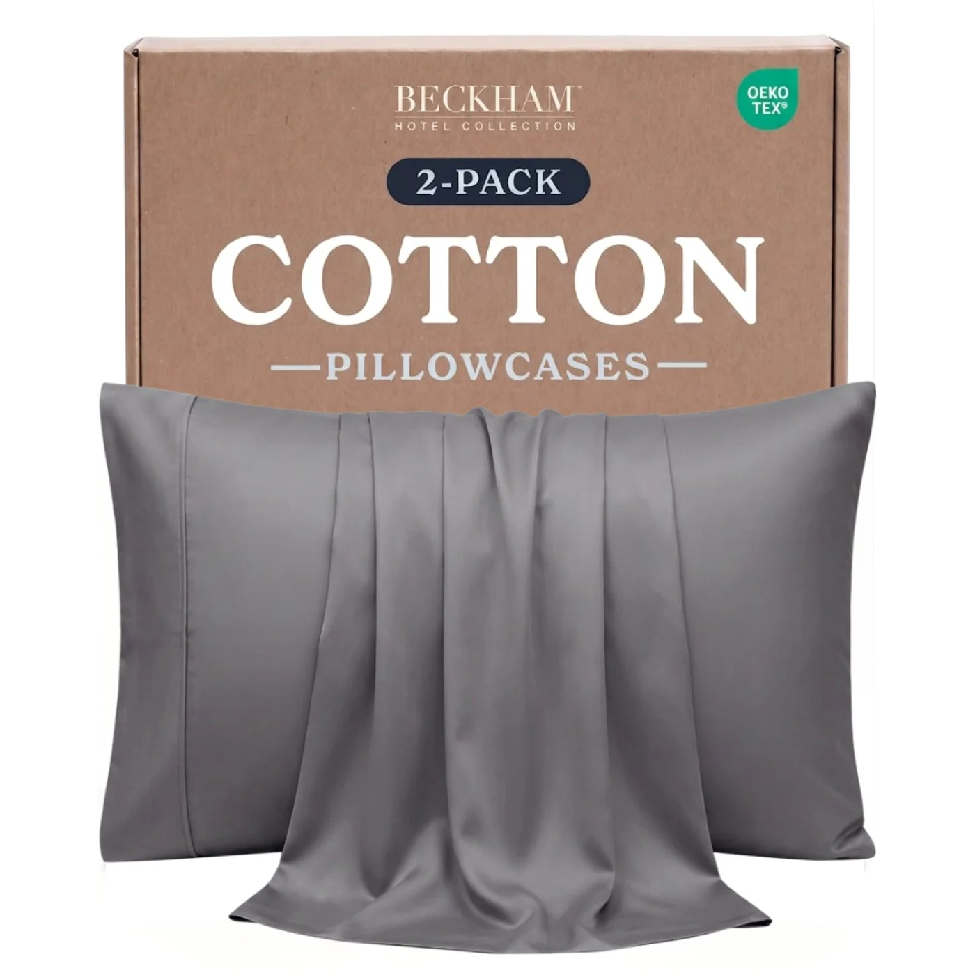 Cool Touch Sateen Pillowcases Queen, Set of 2