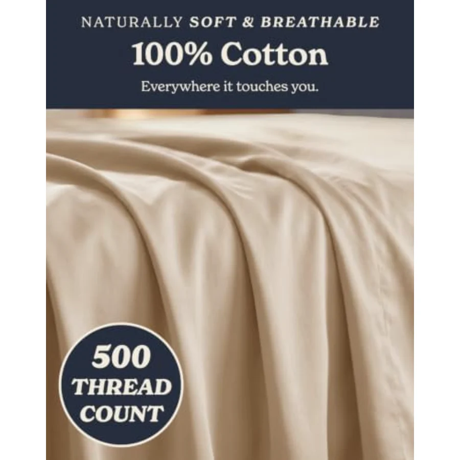 100% Cotton Sheet Set King, Set of 4, view 3