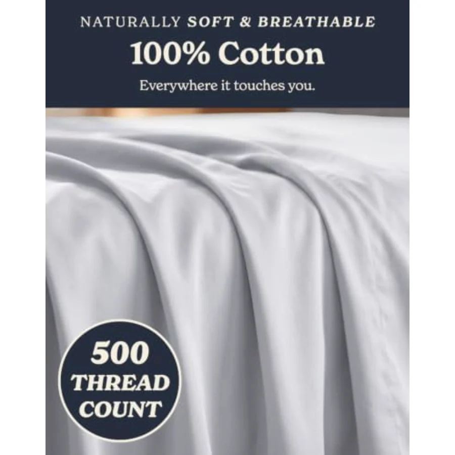100% Cotton Sheet Set King, view 3