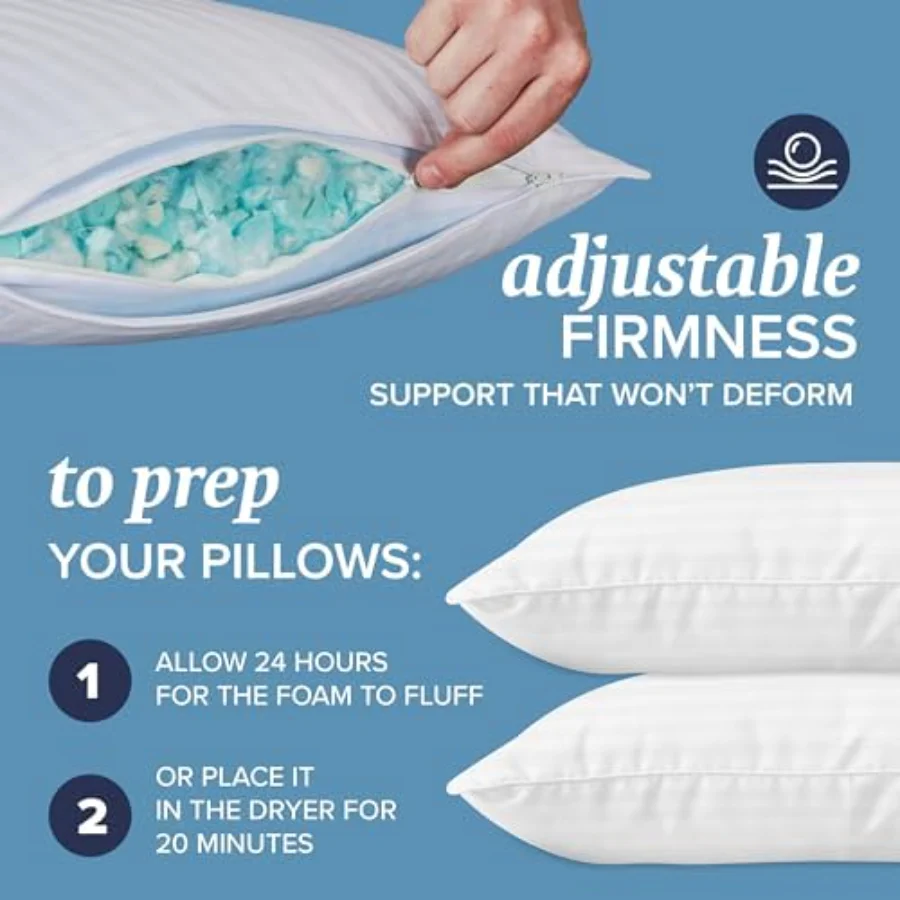 Memory Foam Bedding Bundle King, Set of 2, view 3
