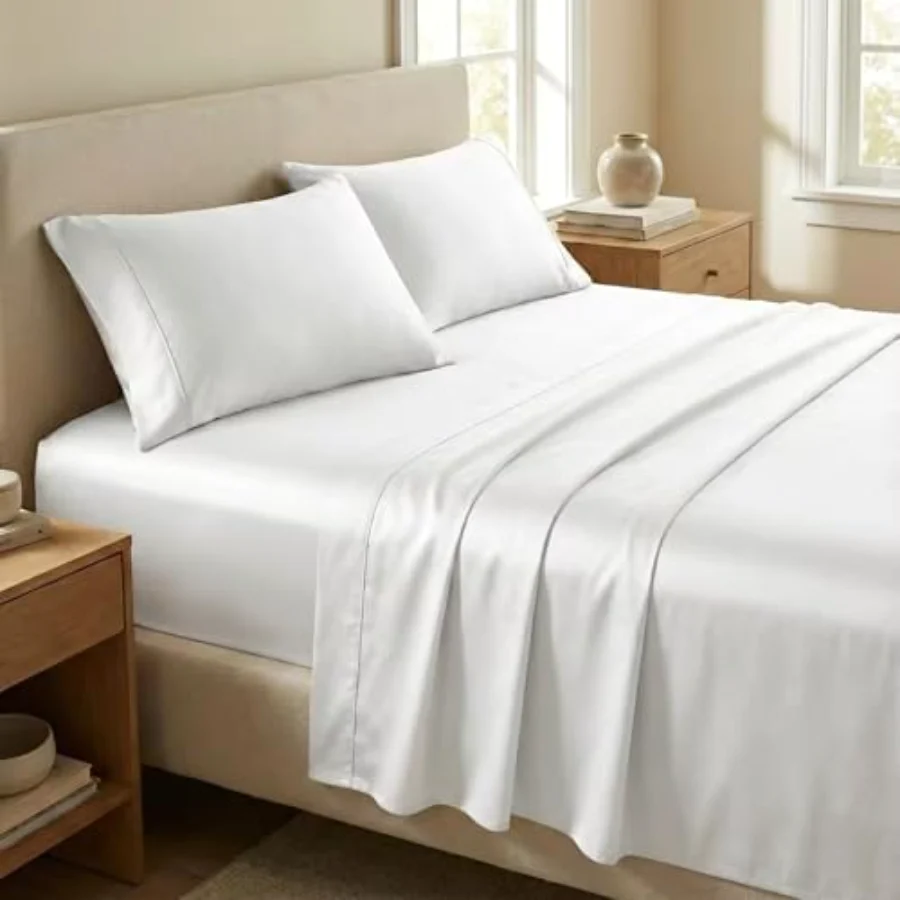 Deep Pocket Mattress Pad Queen, White, view 6