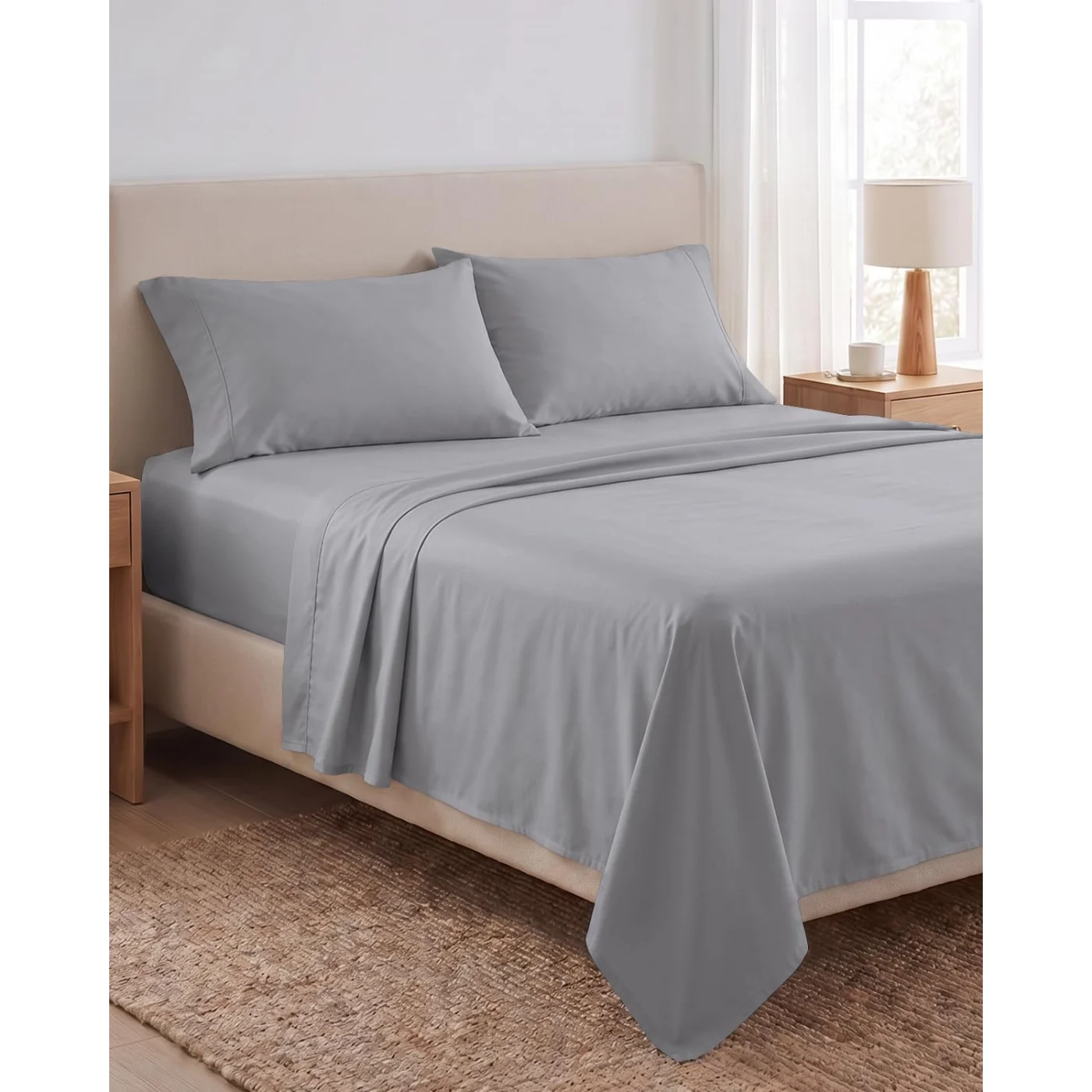 100% Cotton Sheet Set Queen, Set of 4