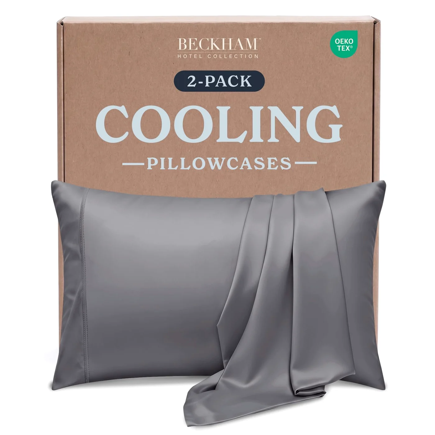 Cooling Pillowcases Standard/Queen, Set of 2, 04 - Dark Gray