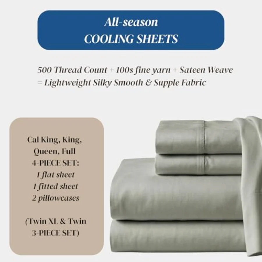100% Cotton Sheet Set Cal King, view 3