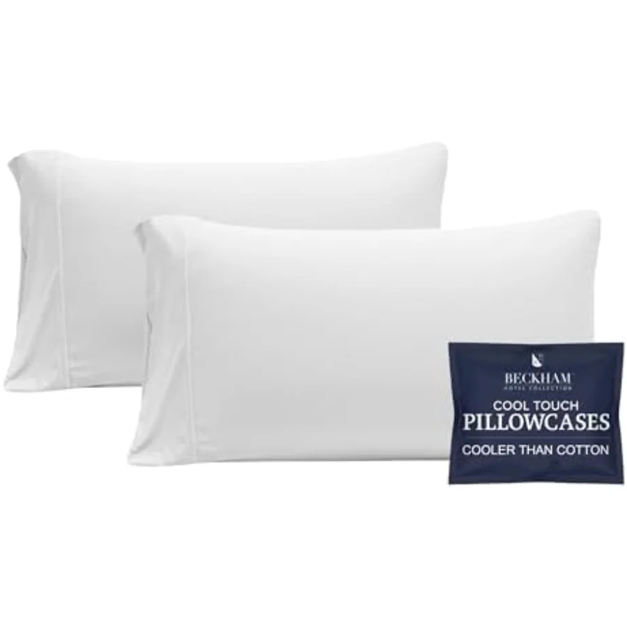 White Cooling Sand Cotton Pillowcases King, view 2