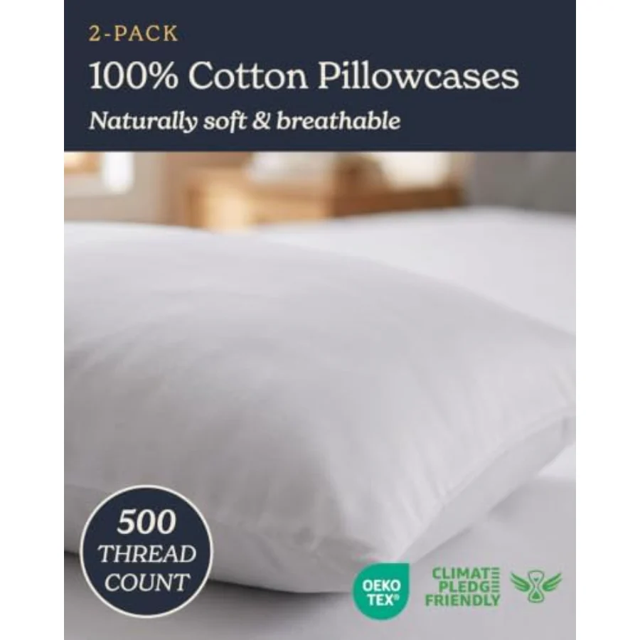 Cool Touch Cotton Sateen Pillowcases King, view 2