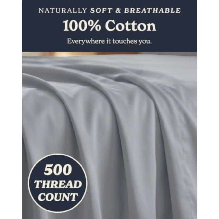 100% Cotton Sheet Set Queen, Set of 4, view 3
