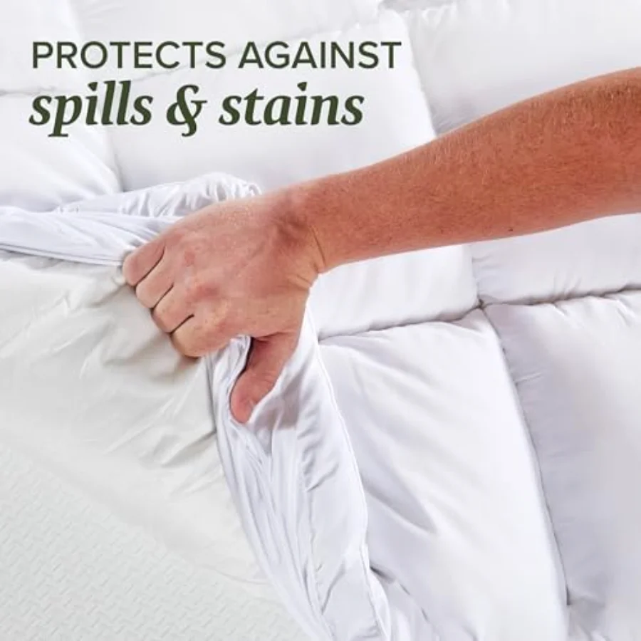 Deep Pocket Mattress Pad Cal King, Gray, view 5