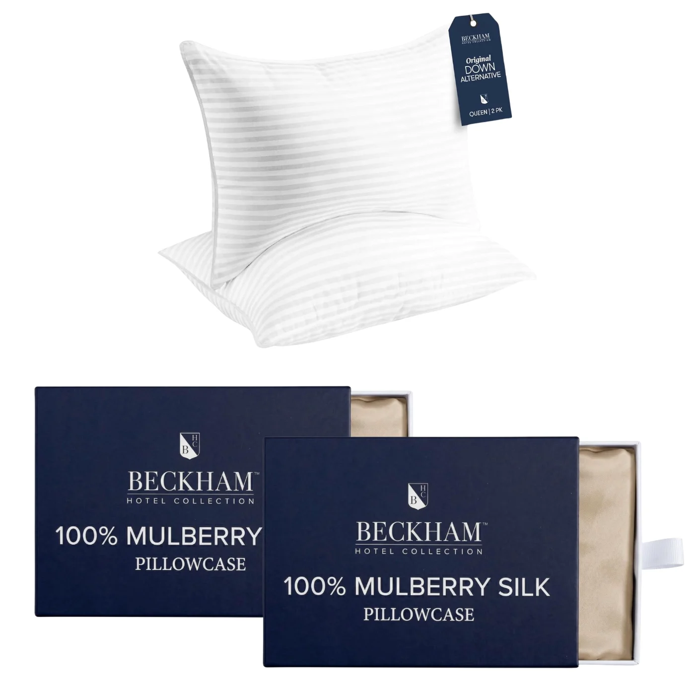 22 Momme 6A Grade Pillowcases Queen, Champagne