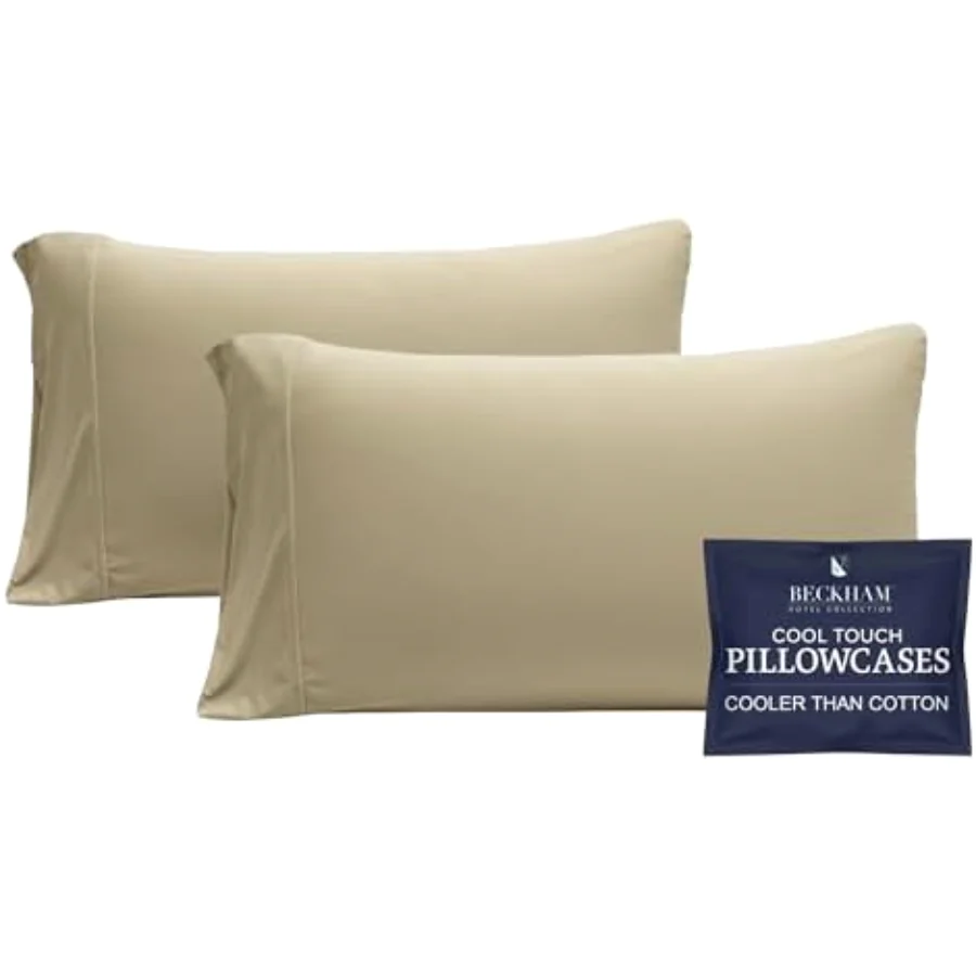 Cotton Pillowcases King, Set of 4, Sand, view 6