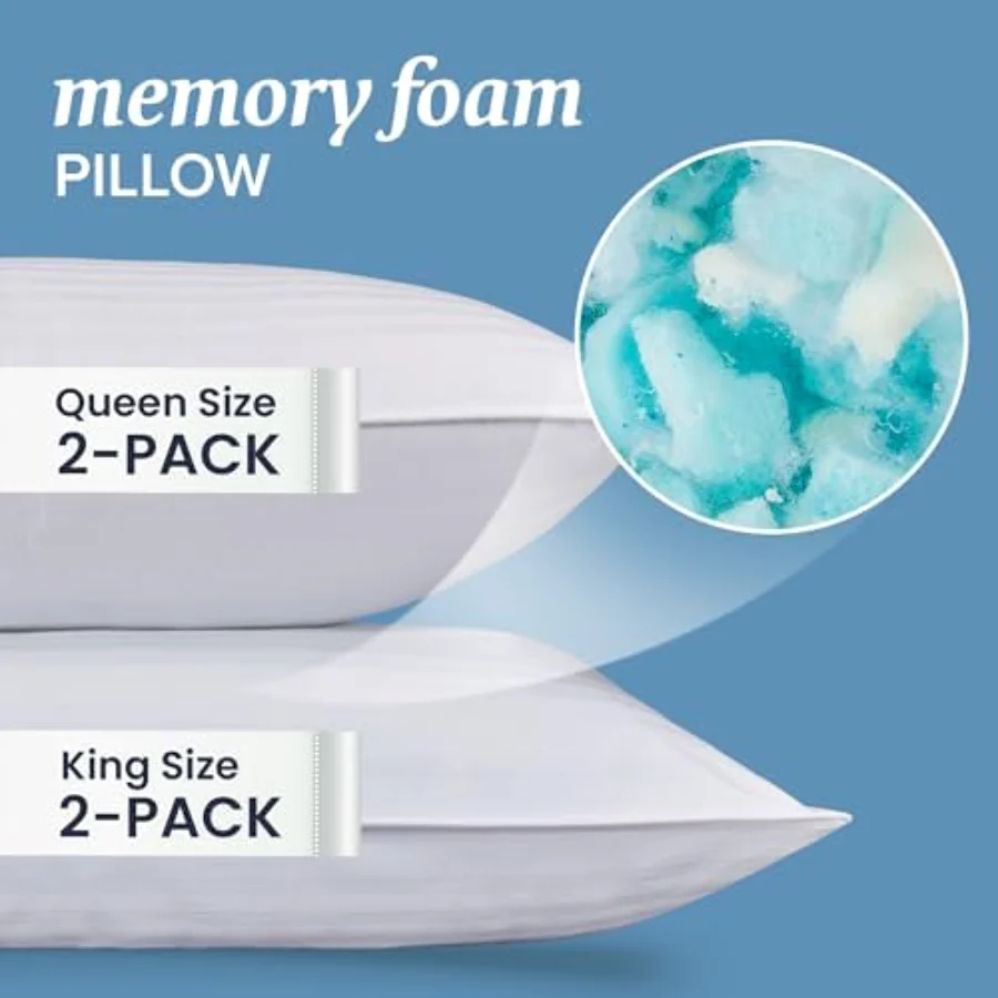 White Bed Pillows Queen, view 3