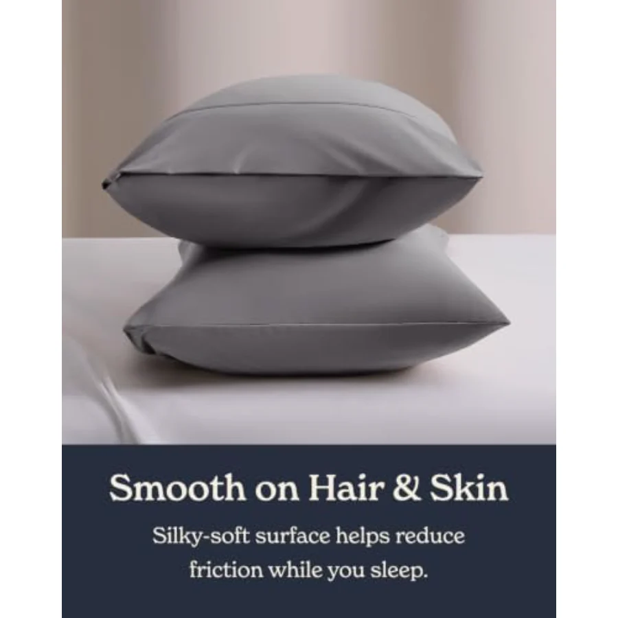 Cooling Pillowcases King, Set of 2, 04 - Dark Gray, view 7
