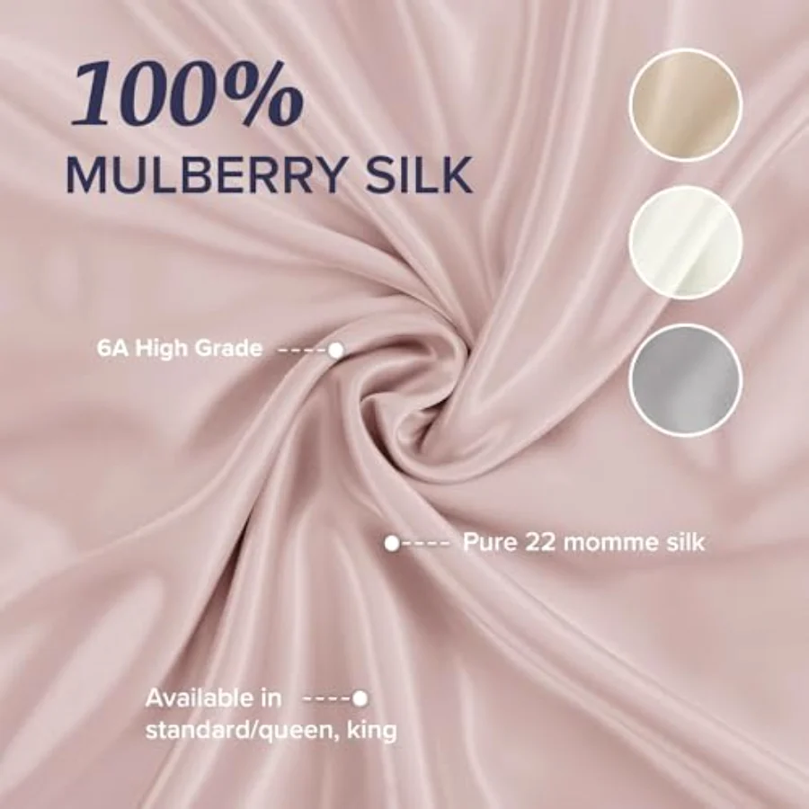 Silk Pillowcases Queen, Set of 1, 04 - Cherry Pink, view 6