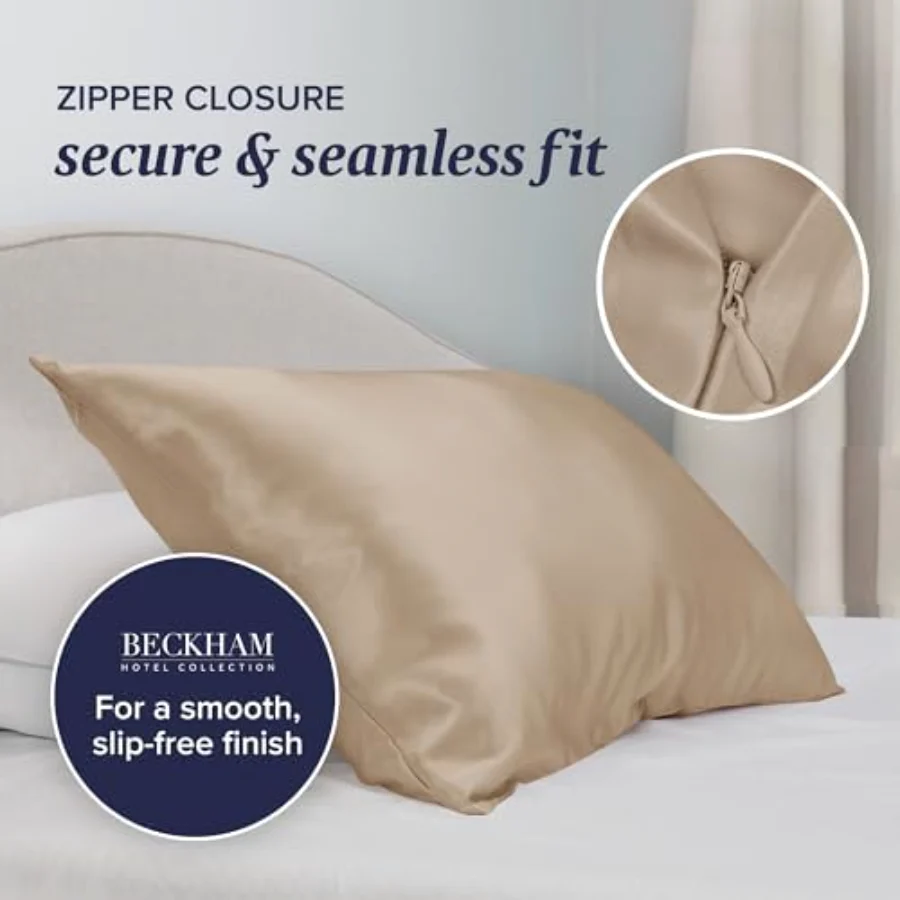 22 Momme 6A Grade Pillowcases Queen, Champagne, view 5