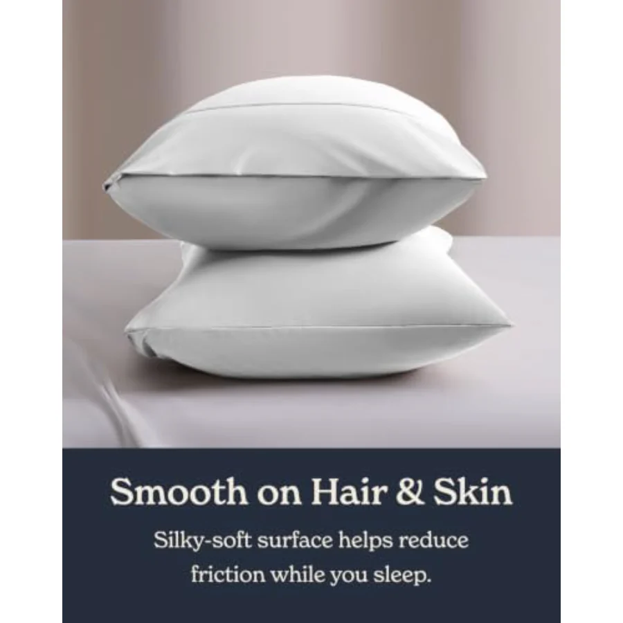 Cooling Pillowcases Standard/Queen, Set of 2, 03 - Gray, view 7