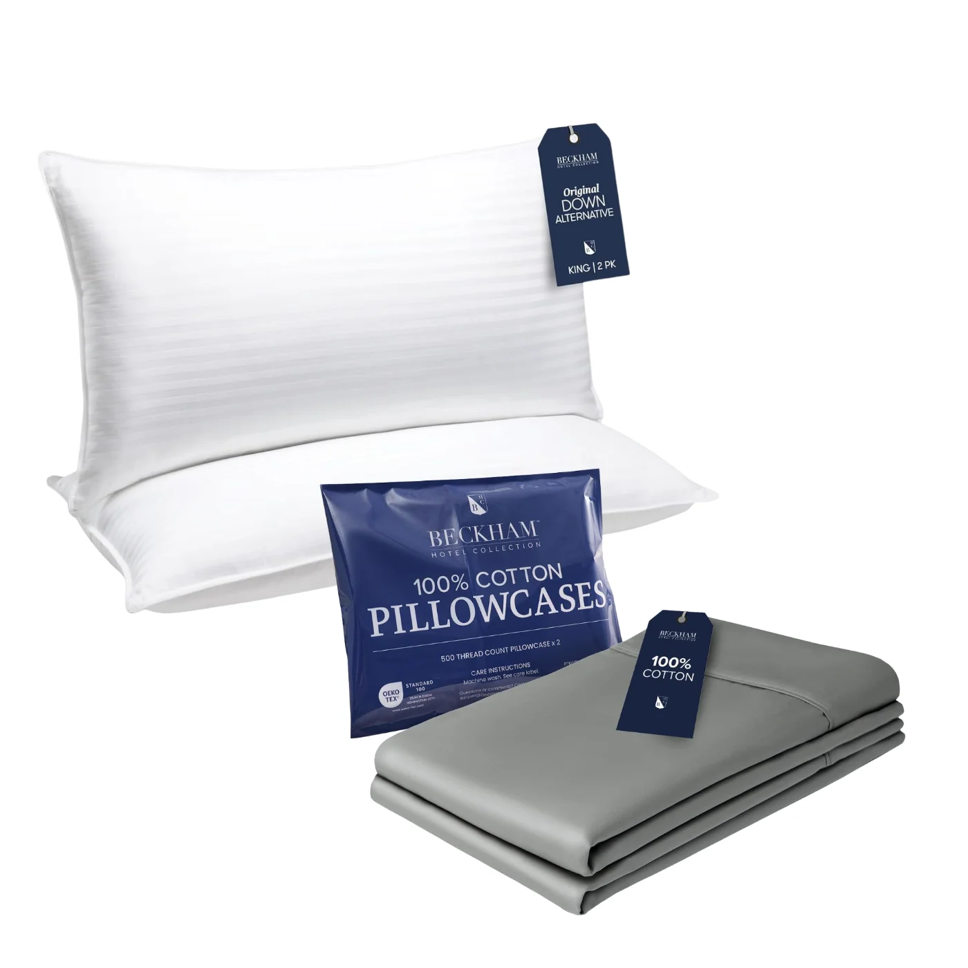 Down Alternative Bedding Bundle King, Dark Gray