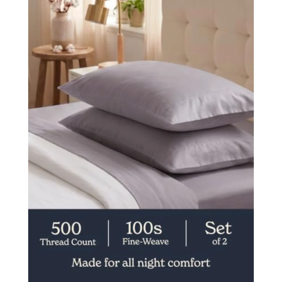 Cool Touch Sateen Pillowcases Queen, Set of 2, view 4