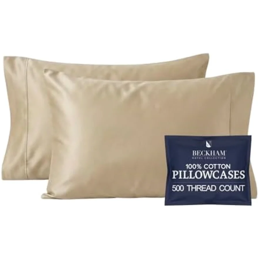 White Cooling Sand Cotton Pillowcases King, view 6