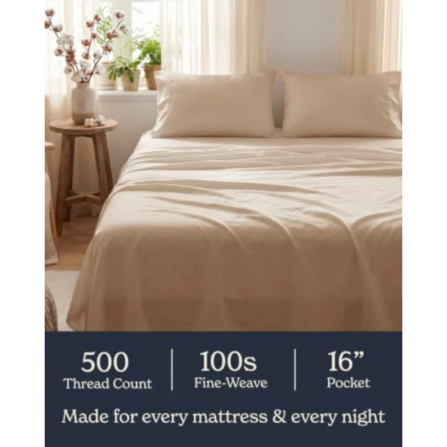 100% Cotton Sheet Set King, Set of 4, view 4