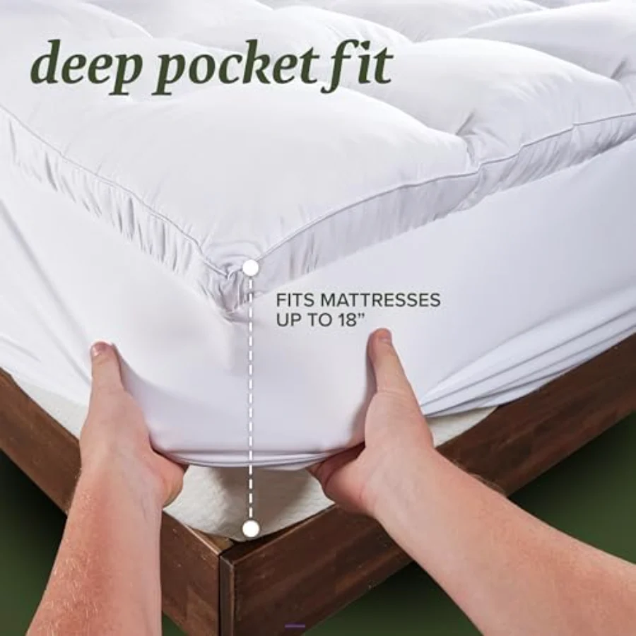 Deep Pocket Mattress Pad Cal King, Gray, view 3