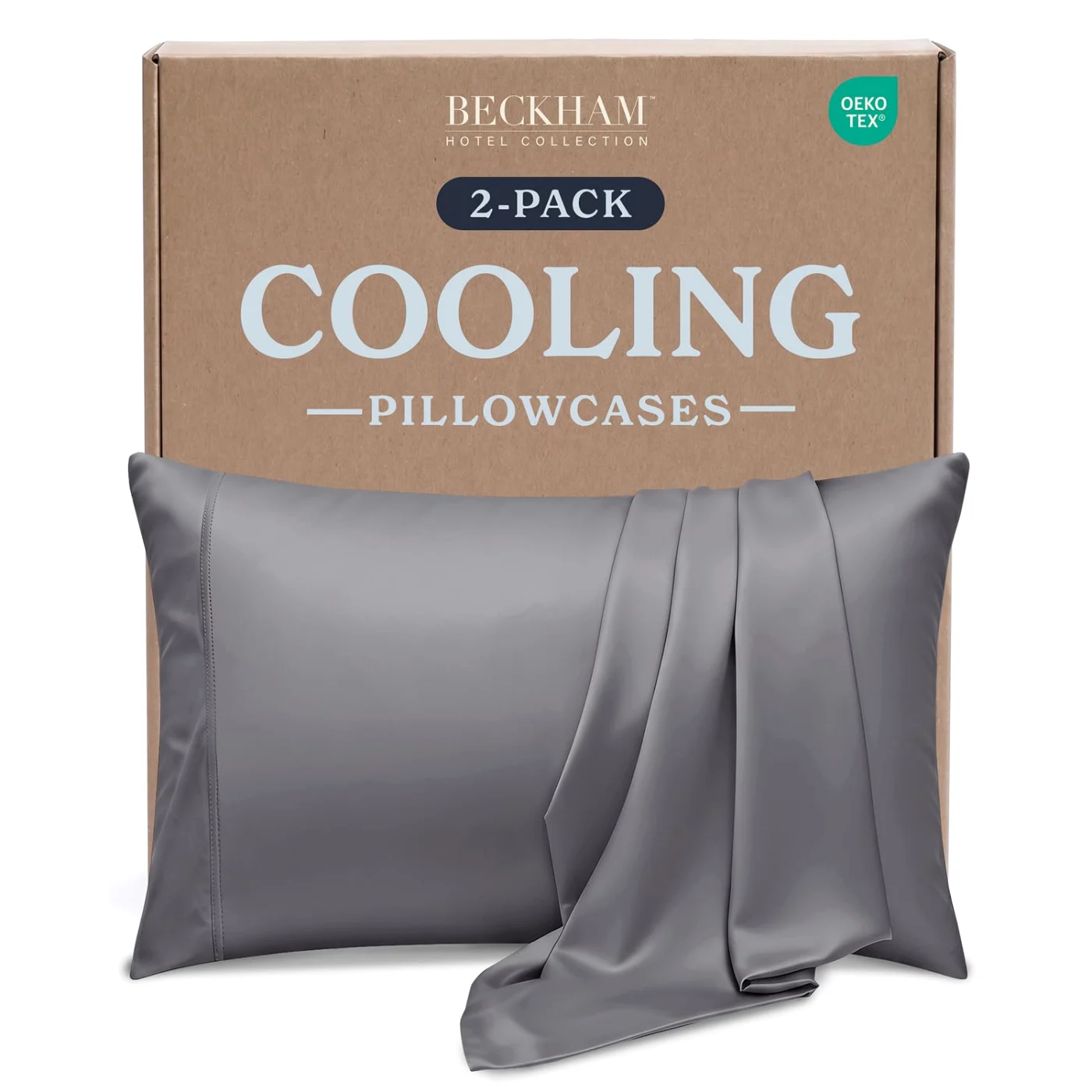 Cooling Pillowcases King, Set of 2, 04 - Dark Gray