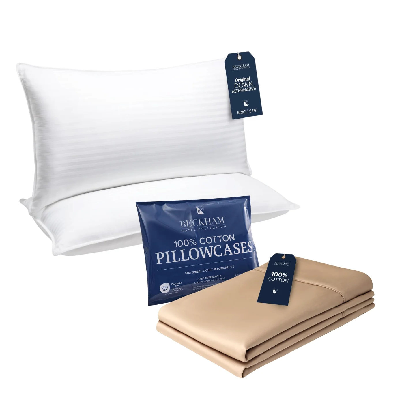 Down Alternative Bedding Bundle King, Sand