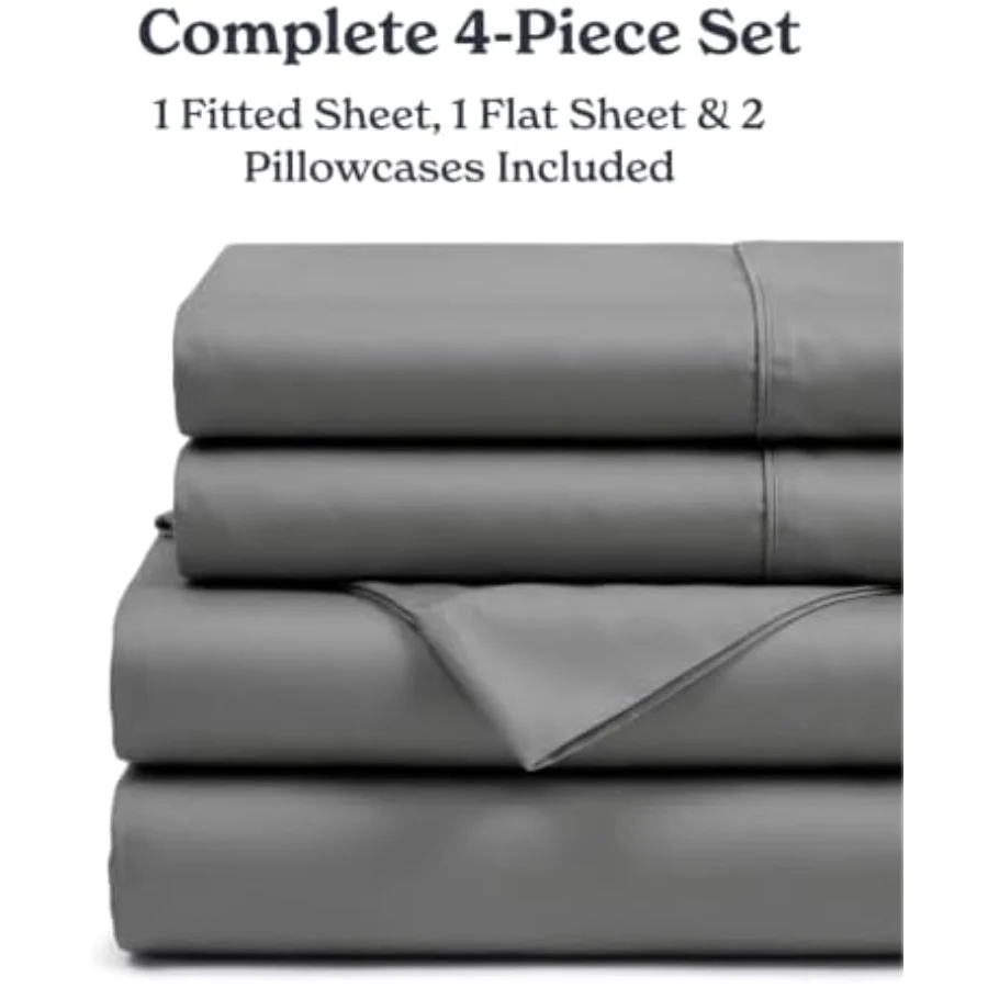 Cooling Sheet Set Queen, Set of 4, 04 - Dark Gray, view 6
