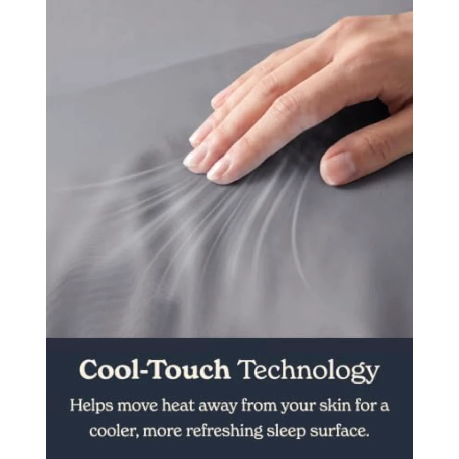 Cooling Pillowcases Standard/Queen, Set of 2, 04 - Dark Gray, view 5