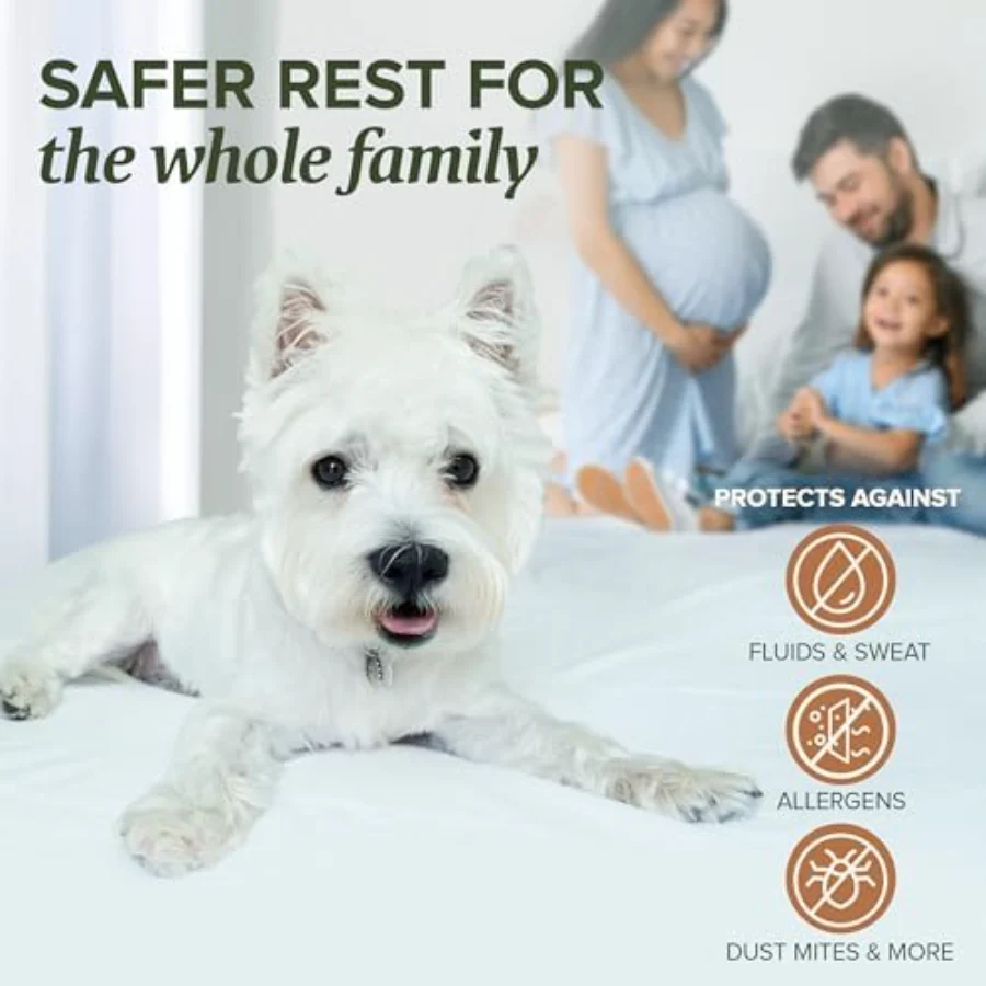 Hotel-Grade Cotton Blend Mattress Protector King, view 7