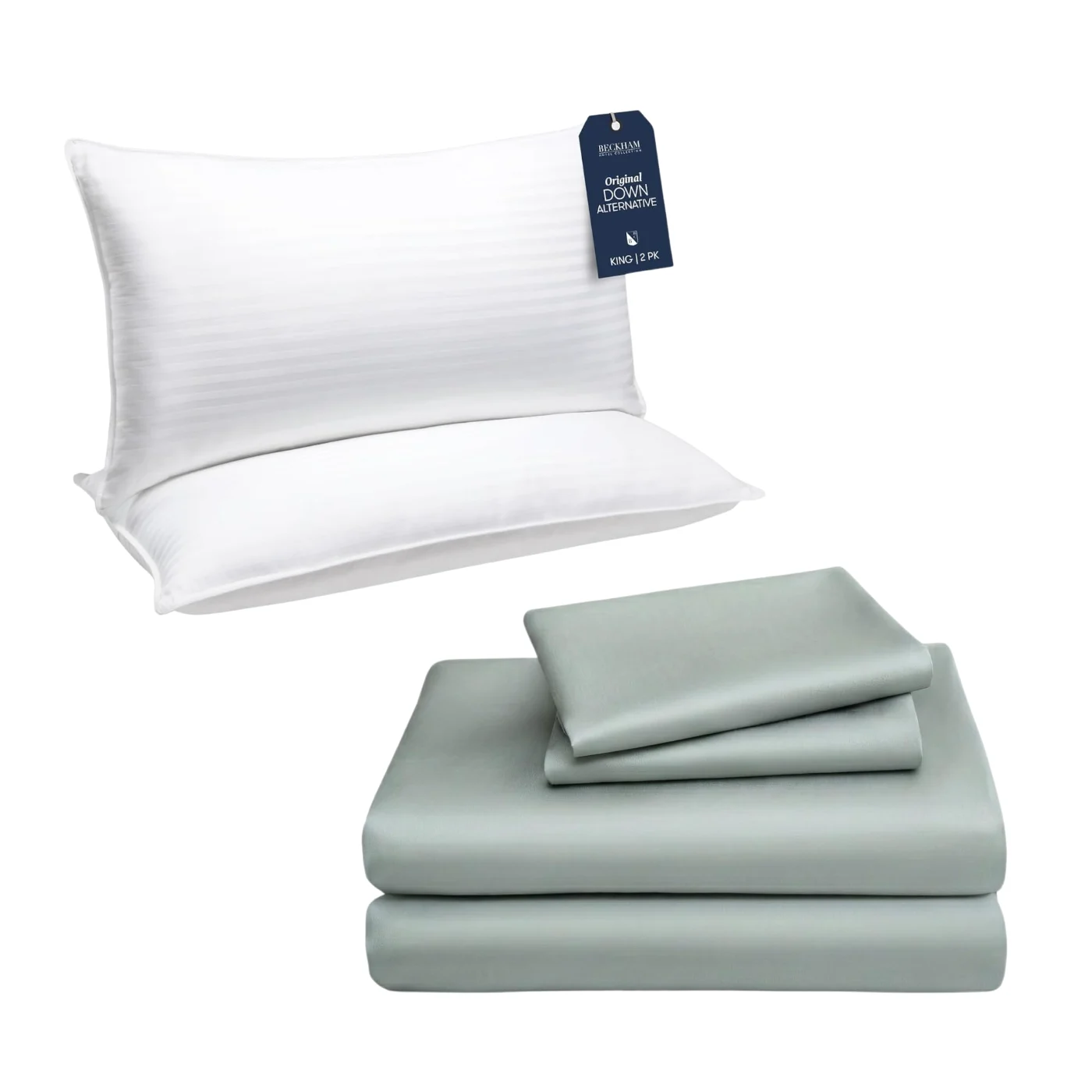 Down Alternative Bedding Bundle King, Set of 4, Gray