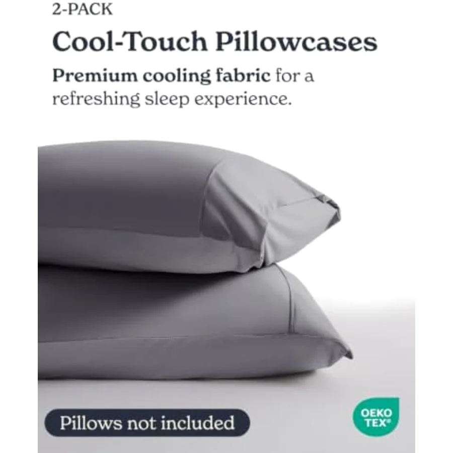 Cooling Pillowcases King, Set of 2, 04 - Dark Gray, view 4