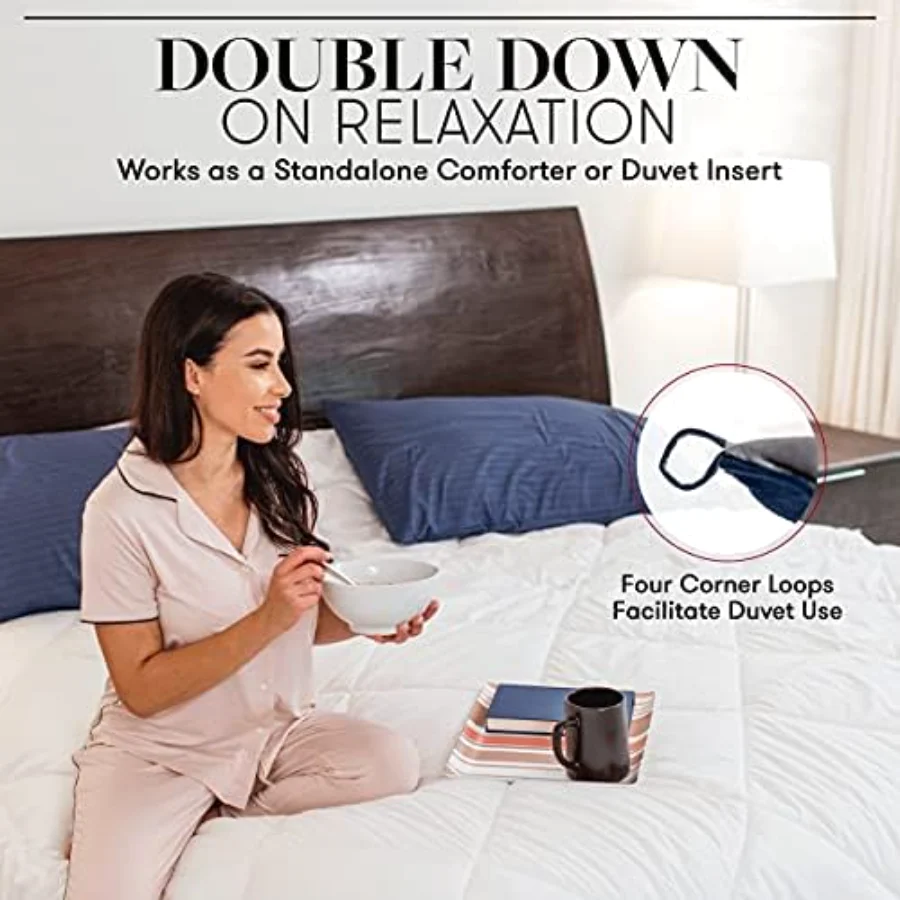Goose Down Alternative Reversible Comforter Full/Queen, view 4