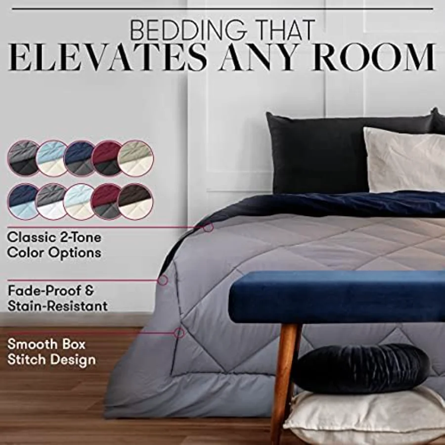 Goose Down Alternative Reversible Comforter Full/Queen, view 7