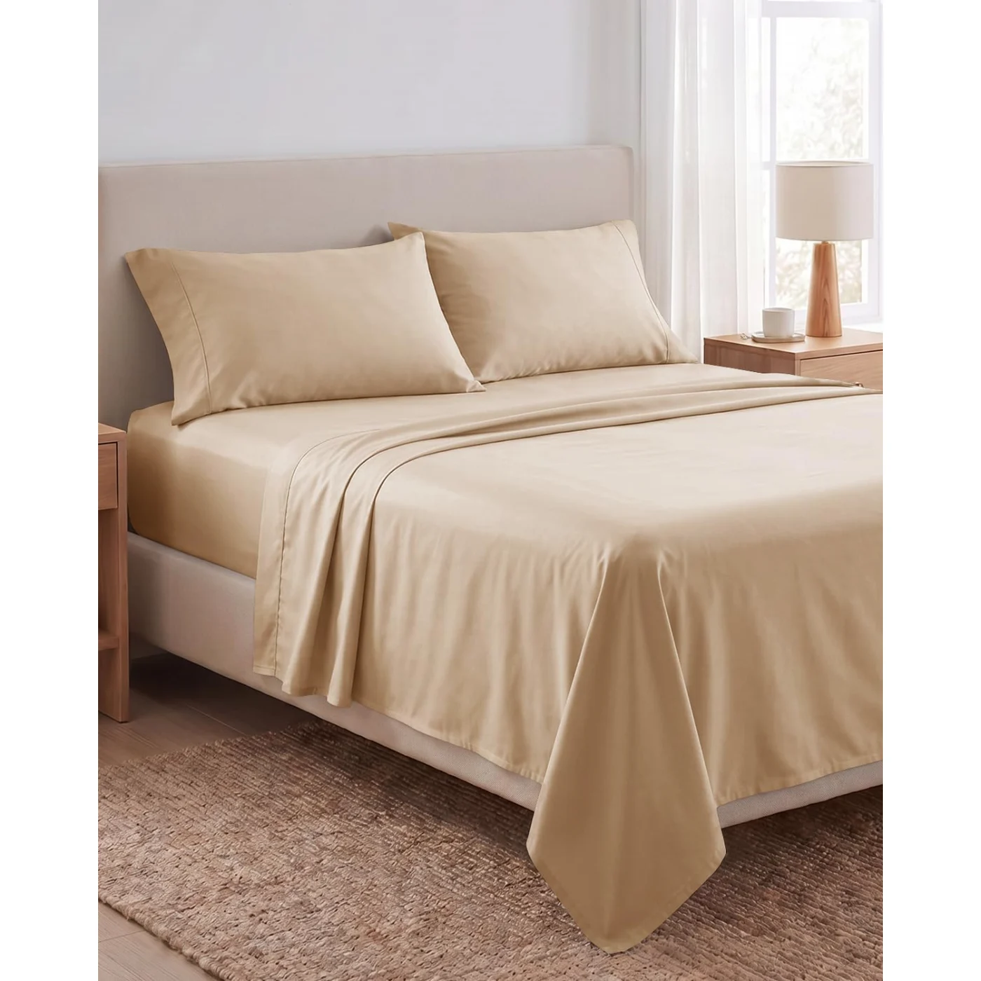 100% Cotton Sheet Set King, Set of 4