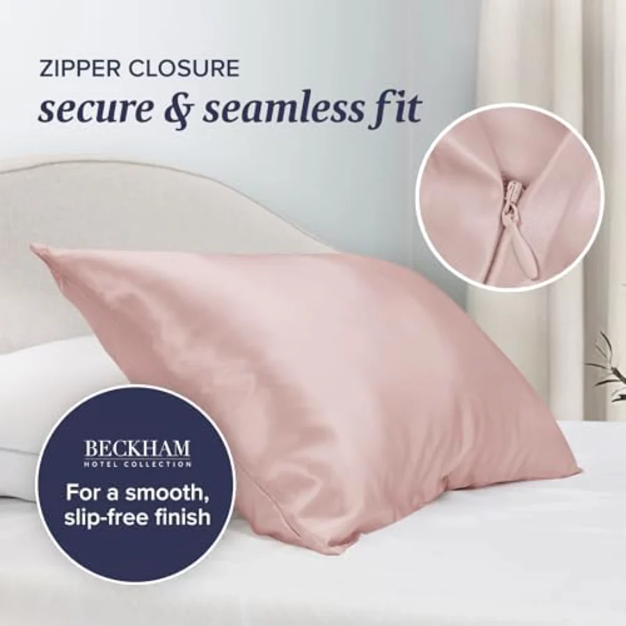 22 Momme 6A Grade Pillowcases Queen, Cherry Pink, view 5
